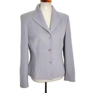 Wool/Cashmere Blend Lavender-Gray Blazer Sz 10